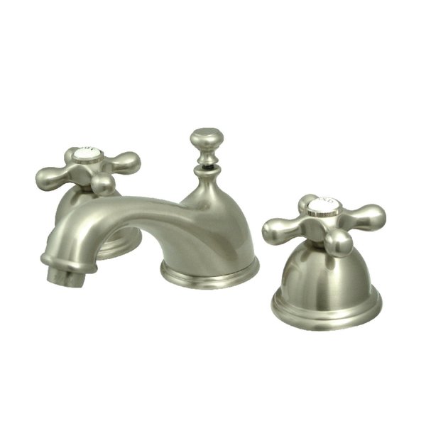 Kingston Brass KS3968AX 8" Widespread Bathroom Faucet, Brushed Nickel KS3968AX